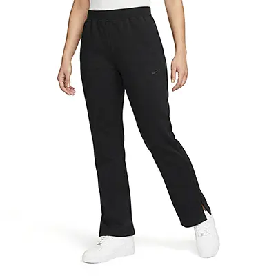 شلوار ورزشی زنانه ستارگان طرح نایک دمپا چاکدار | مشکی