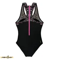 مایو شنا زنانه یک تکه زاگز  Electric Zipped