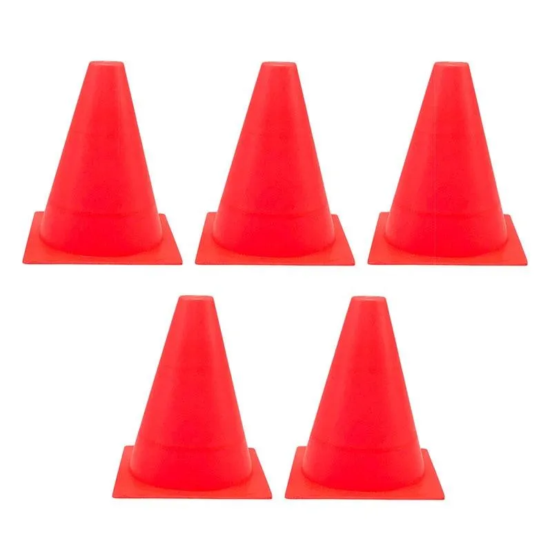 مانع تمرین فوتبال مخروطی ۲۰ سانتیمتری ژله ای بسته 5 عددی DST