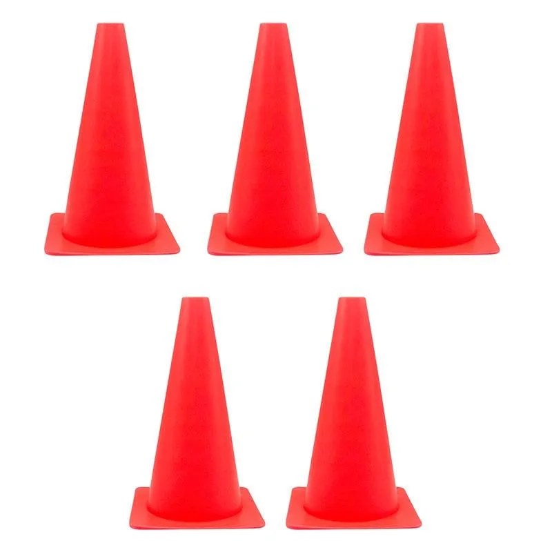 مانع تمرین فوتبال مخروطی 30 سانتیمتری ژله ای بسته 5 عددی