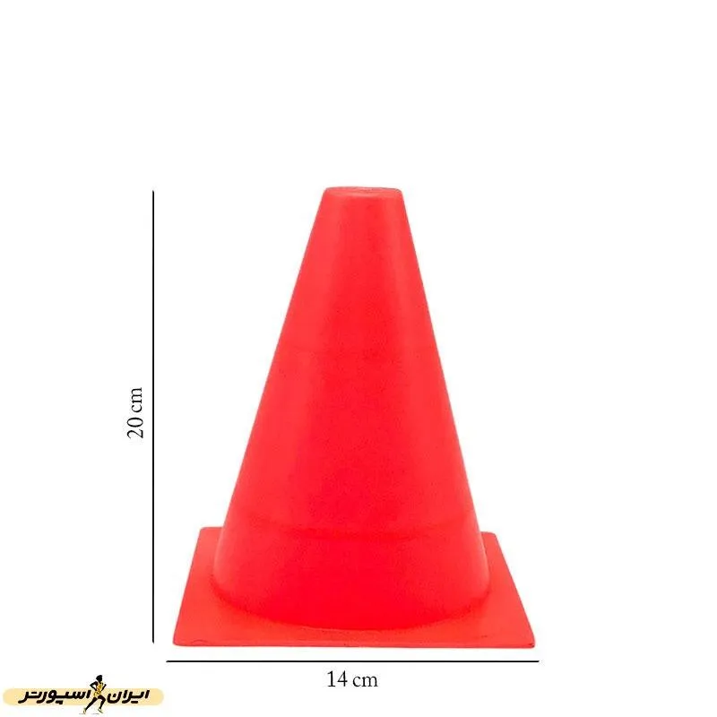 مانع تمرین فوتبال مخروطی ۲۰ سانتیمتری ژله ای بسته 5 عددی DST