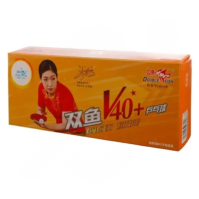 توپ پینگ پنگ دبل فیش1ستاره +V40 بسته 10 عددی