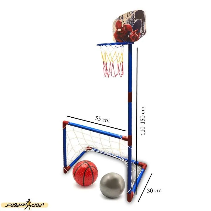دروازه آموزشی فوتبال و حلقه بسکتبال بچه گانه آپارتمانی بازی ساز