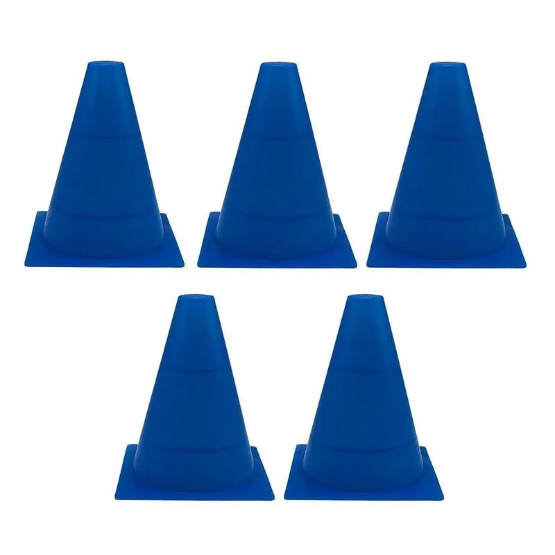 مانع تمرین فوتبال مخروطی ۲۰ سانتیمتری ژله ای بسته 5 عددی DST