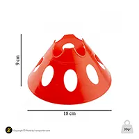 مانع تمرین فوتبال بشقابی سوراخ دار کنز ژله ای 9 سانتیمتری بسته 10 عددی