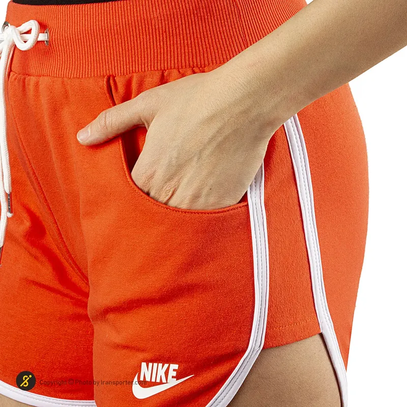 شلوارک ورزشی زنانه بدنسازی طرح نایک کتان KHS