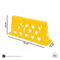 مانع تمرین فوتبال دیواره ای شیار دار 15 سانتیمتری بسته 5 عددی