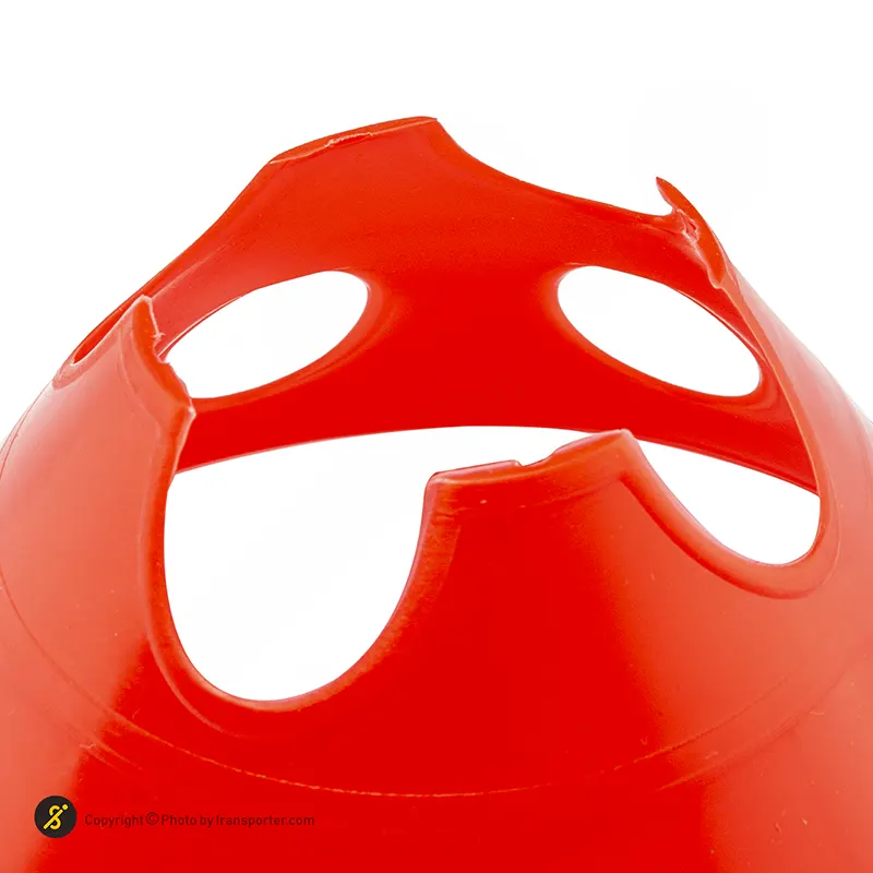 مانع تمرین فوتبال بشقابی سوراخ دار کنز ژله ای 9 سانتیمتری بسته 10 عددی