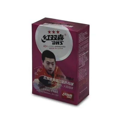 توپ پینگ پنگ دبل هپینس 3 ستاره 40+ پلاستیکی (بسته 6 عددی)