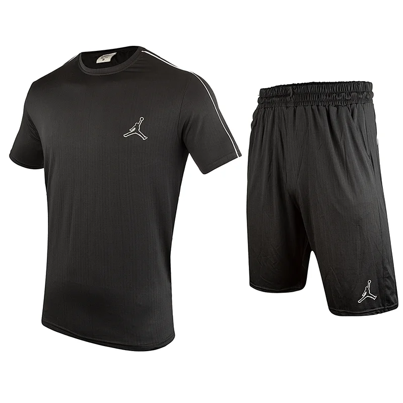 ست تیشرت شلوارک ورزشی مردانه سوزنی طرح ایرجردن 2329