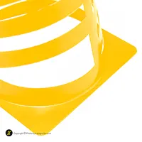 مانع تمرین فوتبال مخروطی 17 سانتیمتری شیاردار ژله ای بسته 10عددی