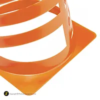 مانع تمرین فوتبال مخروطی 17 سانتیمتری شیاردار ژله ای بسته 10عددی
