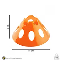 مانع تمرین فوتبال بشقابی سوراخ دار کنز ژله ای 9 سانتیمتری بسته 10 عددی