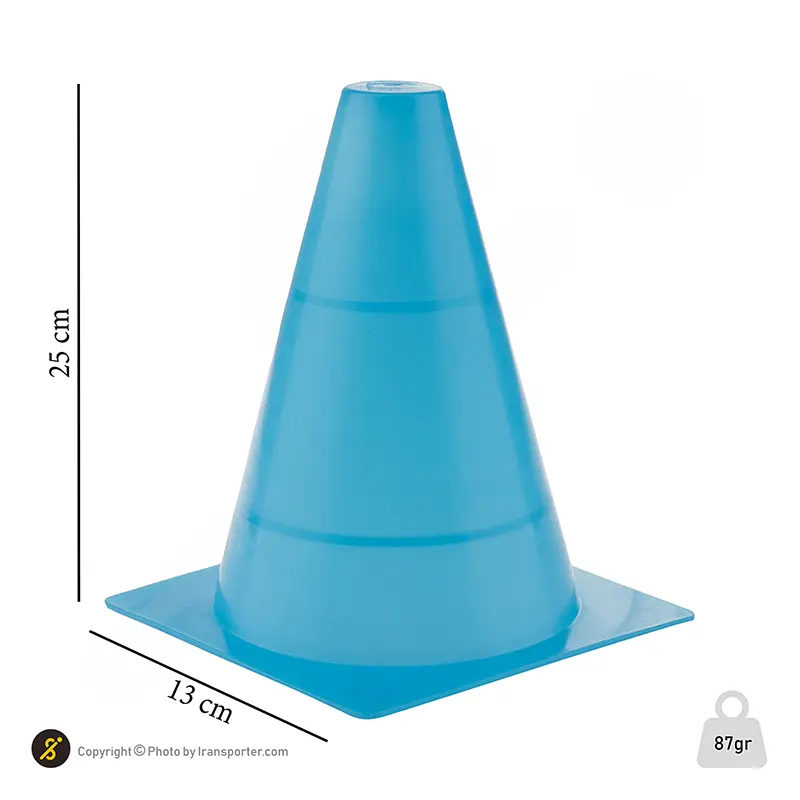 مانع تمرین فوتبال مخروطی 17 سانتیمتری ژله ای  بسته 10عددی