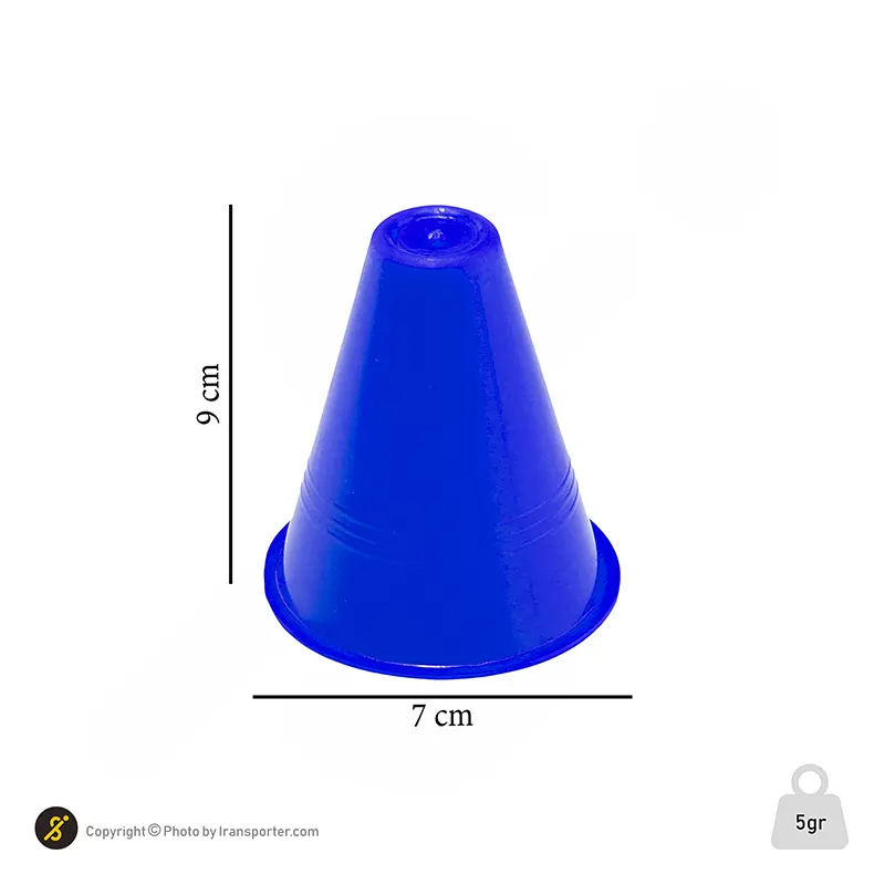 مانع تمرین اسکیتی مخروطی 8 سانتیمتری  بسته 5 عددی