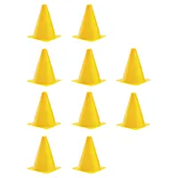 مانع تمرین فوتبال مخروطی 17 سانتیمتری ژله ای  بسته 10عددی