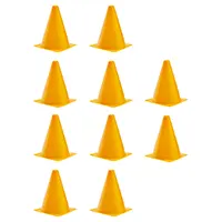 مانع تمرین فوتبال مخروطی 17 سانتیمتری ژله ای  بسته 10عددی