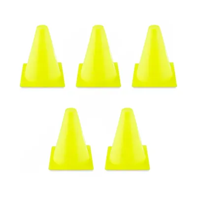 مانع تمرین فوتبال مخروطی ۲۰ سانتیمتری ژله ای بسته 5 عددی DST