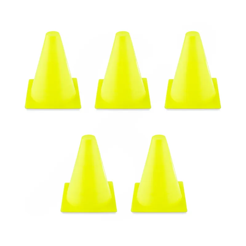 مانع تمرین فوتبال مخروطی ۲۰ سانتیمتری ژله ای بسته 5 عددی DST