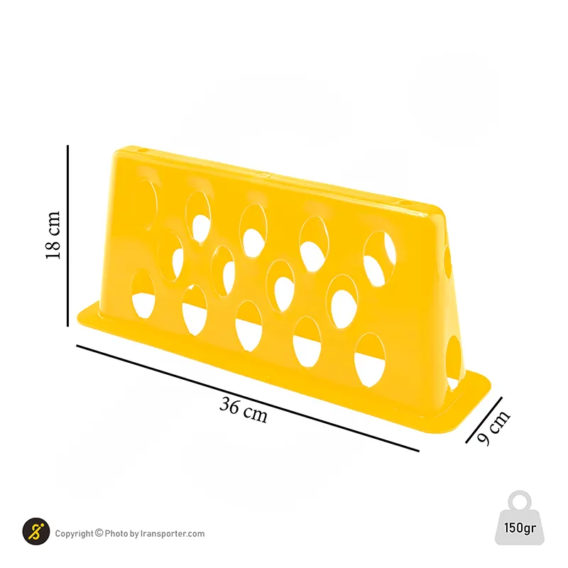 مانع تمرین فوتبال دیواره ای شیار دار 15 سانتیمتری بسته 5 عددی
