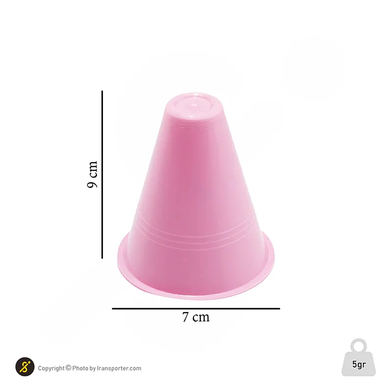 مانع تمرین اسکیتی مخروطی 8 سانتیمتری  بسته 5 عددی