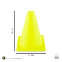 مانع تمرین فوتبال مخروطی ۲۰ سانتیمتری ژله ای بسته 5 عددی DST