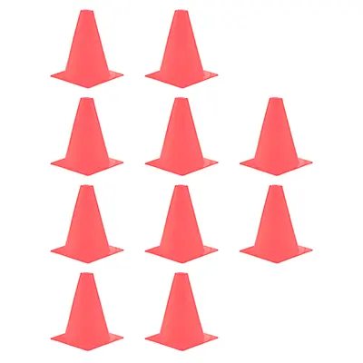 مانع تمرین فوتبال مخروطی 17 سانتیمتری ژله ای  بسته 10عددی
