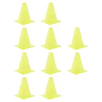 مانع تمرین فوتبال مخروطی 17 سانتیمتری ژله ای  بسته 10عددی