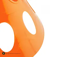 مانع تمرین فوتبال بشقابی سوراخ دار کنز ژله ای 9 سانتیمتری بسته 10 عددی