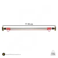 میله بارفیکس آموزشی ایران اسپورتر تک لول قلابدار مناسب تاب