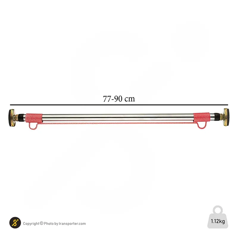 میله بارفیکس آموزشی ایران اسپورتر تک لول قلابدار مناسب تاب