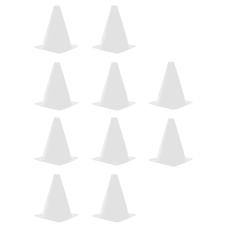 مانع تمرین فوتبال مخروطی 17 سانتیمتری ژله ای  بسته 10عددی