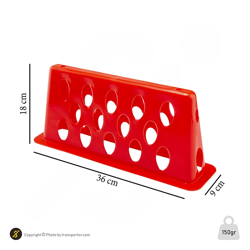 مانع تمرین فوتبال دیواره ای شیار دار 15 سانتیمتری بسته 5 عددی