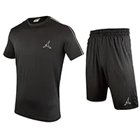 ست تیشرت شلوارک ورزشی مردانه سوزنی طرح ایرجردن 2329