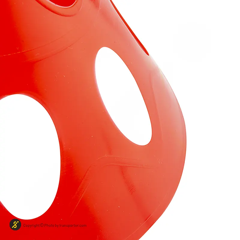 مانع تمرین فوتبال بشقابی سوراخ دار کنز ژله ای 9 سانتیمتری بسته 10 عددی