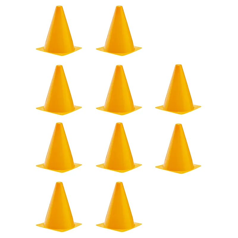 مانع تمرین فوتبال مخروطی 17 سانتیمتری ژله ای  بسته 10عددی