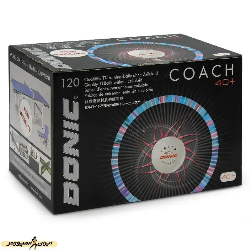 توپ پینگ پنگ دونیک کوچ +40 پلاستیکی درجه 1 بسته 120 عددی HGH