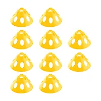 مانع تمرین فوتبال بشقابی سوراخ دار کنز ژله ای 9 سانتیمتری بسته 10 عددی