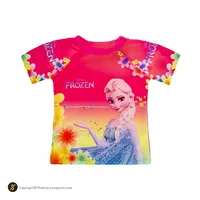 مایو شنا بچه گانه دخترانه دوتکه طرح دار AILH همراه با کلاه شنا A860-3