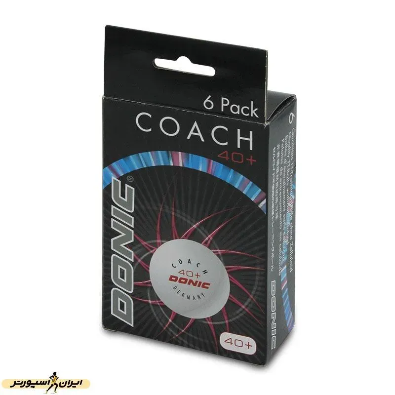 توپ پینگ پنگ دونیک کوچ +40 پلاستیکی بسته 6 عددی HGH