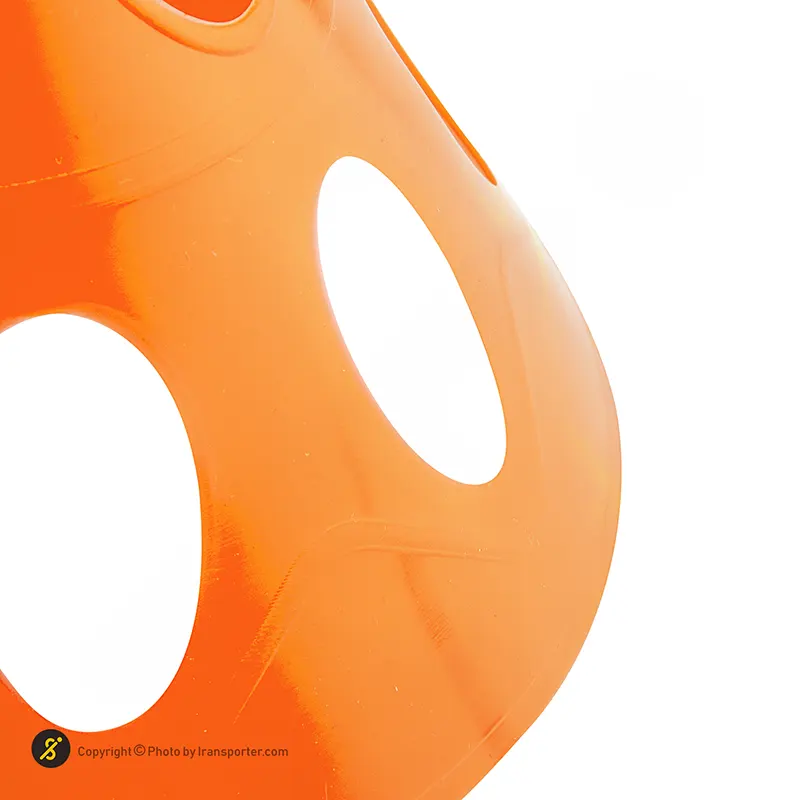 مانع تمرین فوتبال بشقابی سوراخ دار کنز ژله ای 9 سانتیمتری بسته 10 عددی