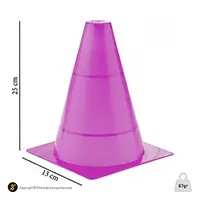 مانع تمرین فوتبال مخروطی 17 سانتیمتری ژله ای  بسته 10عددی