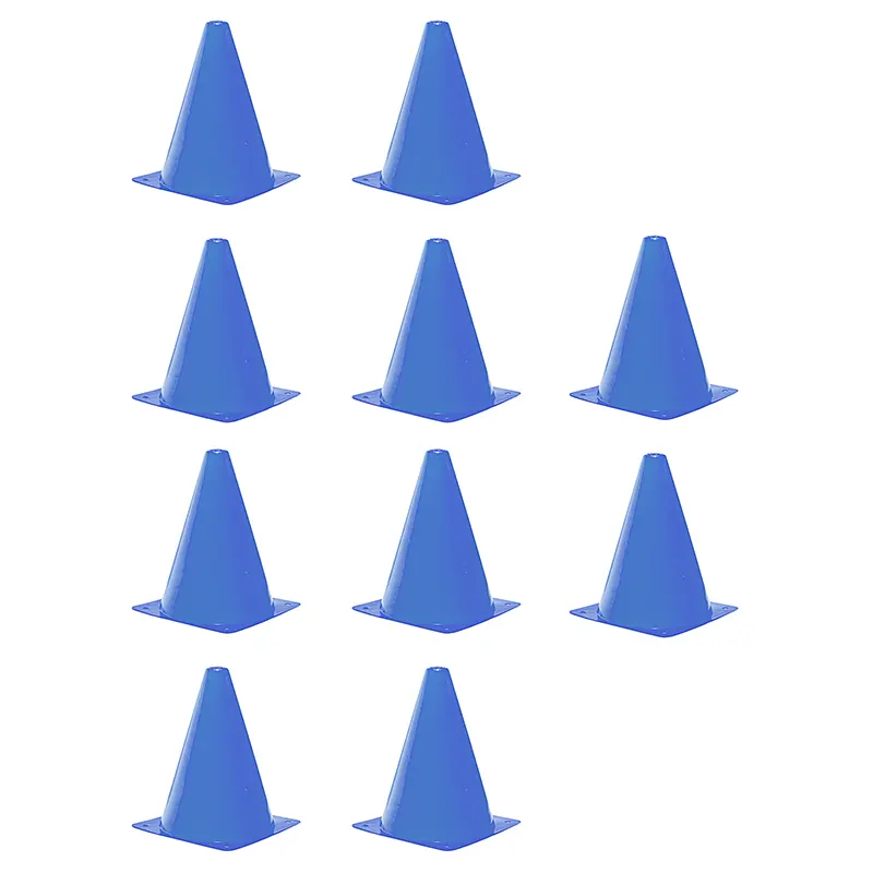 مانع تمرین فوتبال مخروطی 17 سانتیمتری ژله ای  بسته 10عددی