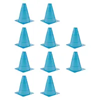 مانع تمرین فوتبال مخروطی 17 سانتیمتری ژله ای  بسته 10عددی