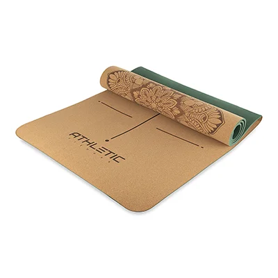 زیرانداز ورزشی بدنسازی مت یوگا 6 میلیمتری چوب پنبه ای اتلتیک  AT-650|چند رنگ
