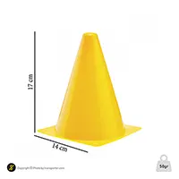 مانع تمرین فوتبال مخروطی 17 سانتیمتری ژله ای  بسته 10عددی