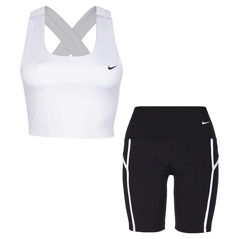 ست نیم تنه و شلوارک ورزشی زنانه جیماس طرح نایک 2409