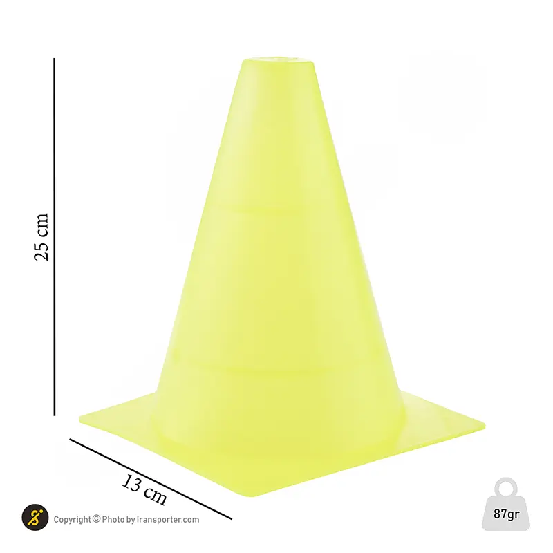 مانع تمرین فوتبال مخروطی 17 سانتیمتری ژله ای  بسته 10عددی