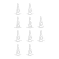 مانع تمرین فوتبال مخروطی 30 سانتیمتری شیاردار ژله ای بسته 10عددی