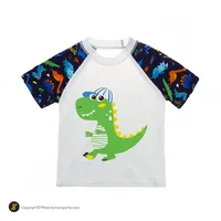 مایو شنا بچه گانه پسرانه دوتکه طرح دار BIAIDI همراه با کلاه شنا YY232